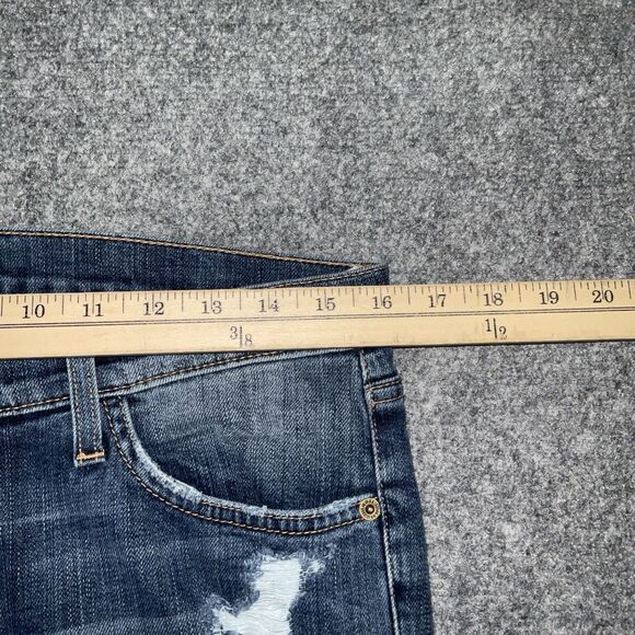 Current Elliott Jeans Womens Size 30 Blue The Stiletto Dark Shredded 80's - Picture 3 of 11